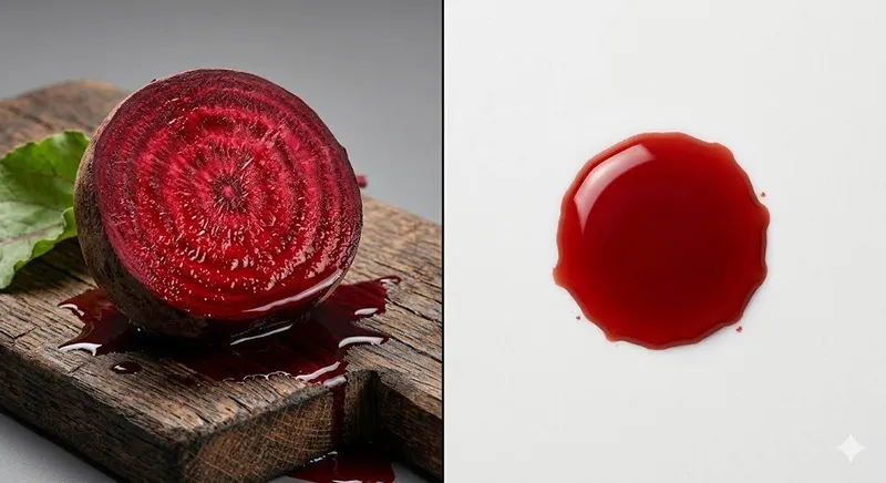 Beet compared to blood