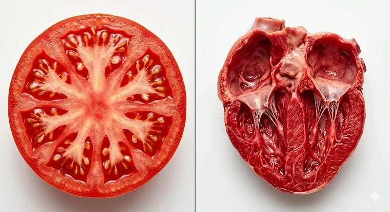 Tomato compared to heart